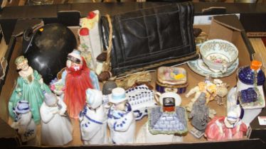 A box of miscellaneous items, to include a Royal Worcester figurine 'Grandmother's Dress' modelled