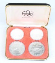 Canada, 1976 Montreal Olympics Series VII Souvenir Issue four coin silver proof set to include $10