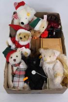 A collection of various Steiff teddy bears