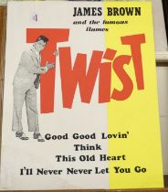 James Brown and the Famous Flames 'Twist', print on card, 71 x 57cm