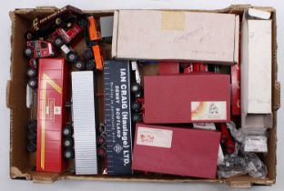 A tray of 1/50th scale Road Haulage models including a Corgi Classics box truck, a Foden 8 wheel