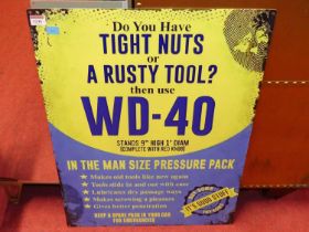 A printed tin wall sign titled Do You Have Tight Nuts Or A Rusty Tool, 70 x 50cm