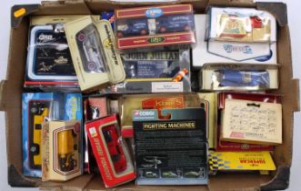 A tray of mixed modern issue diecasts including a Corgi Collection Fighting Machines of WW2