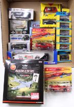 A tray of mixed modern issue diecasts, with examples including a Corgi Toys Predators of the Skies