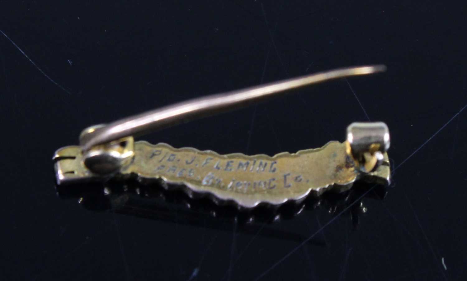 Attributed to Flying Officer John Fleming R.A.F 605 Squadron. A yellow metal Caterpillar Club pin - Image 7 of 10