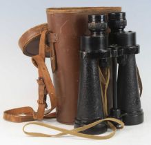A pair of WW II period Naval binoculars, marked Barr & Stroud 7X CF41 Glasgow & London A.P. No.