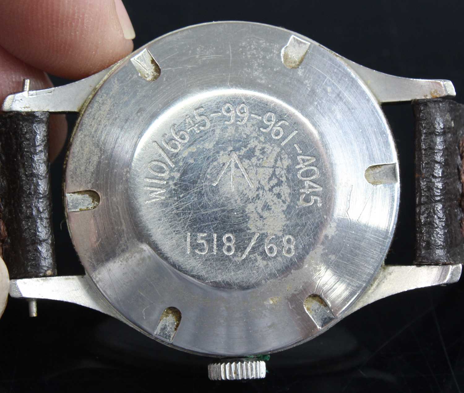 A 1960's Smiths British Military Issue gentleman's wristwatch, having a signed black enamel dial - Image 3 of 4