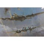 After Robert Taylor, (b.1946), Lancaster Under Attack, limited edition print no.36/650, signed in