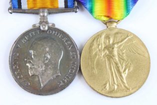 A WW I British War and Victory pair, naming 94173 PTE. H.R. BEECHEY. R. A. M. C. (2)