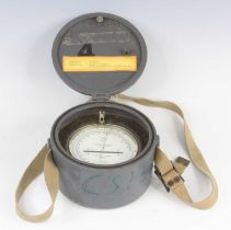 A Negretti & Zambra Precision Altimeter no. P/113135, the signed silvered dial with Arabic scale and