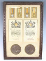A WW I family Casualty group, to include two pairs of British War and Victory medals, with bronze