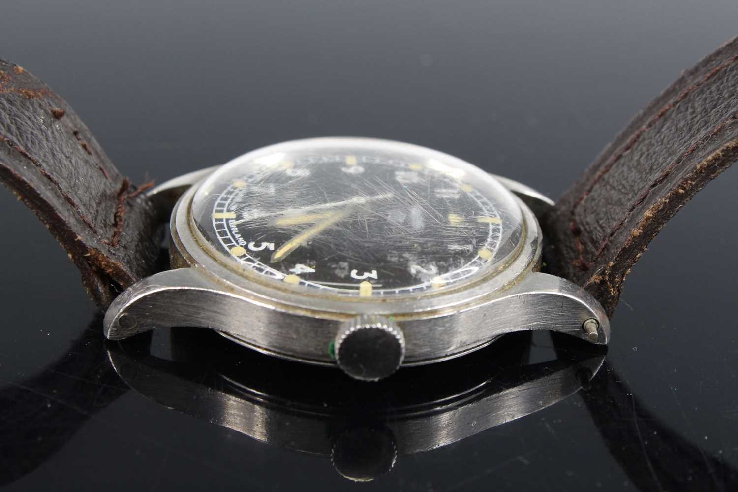 A 1960's Smiths British Military Issue gentleman's wristwatch, having a signed black enamel dial - Image 4 of 4
