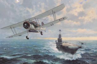 After Gerald Coulson (b.1926), To Sink The Bismarck, limited edition print, signed in pencil by