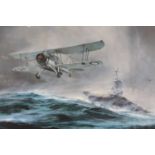 After Robert Taylor, (b.1946), Launch Against The Bismarck, limited edition print, signed in