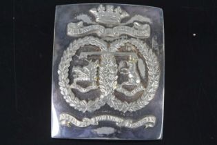 An Argyll and Sutherland Highlanders Officer's shoulder belt plate, of typical rectangular form