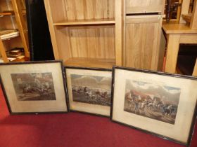 After Henry Alken - a set of four steeplechase prints from the First Steeplechase in record series