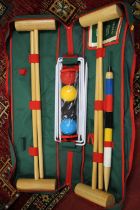 A contemporary Jaques croquet set, housed in a zipped canvas bag