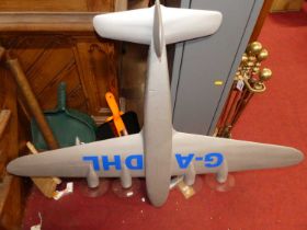 A scratch built model of a Imperial Airways London Canopus Boat Plane, wing span 125cm