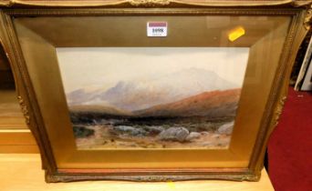 Glen Matthews - Mountain landscape scene, watercolour, signed and dated '75 lower right, 23 x 33cm