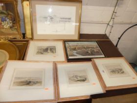 A set of four reproduction David Roberts prints, each 13 x 17cm, framed and glazed; together with