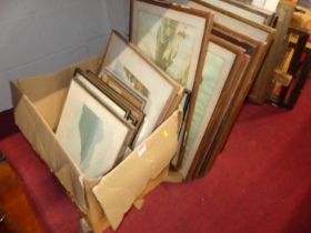 A large quantity of assorted pictures and prints, to include sporting interest