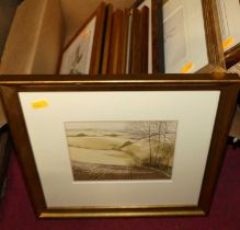 A box of assorted prints, to include botanical examples