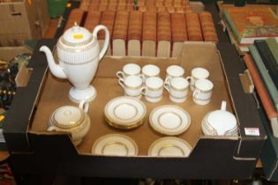 A Wedgwood Colonnade pattern porcelain eight-place coffee service