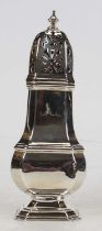 An Art Deco silver pedestal lighthouse sugar caster, 5.5oz, 18cm