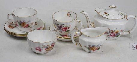 A Royal Crown Derby 'Derby Posies' pattern tete-a-tete service Small chip to inner rim of teapot.