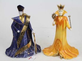 A Wedgwood Galaxy collection limited edition Sun King figure, height 27cm, together with a The