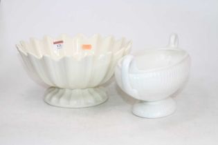 A Royal Stafford creamware bowl, dia. 27cm, and an Arthur Wood twin handled urn, width 37cm (2)