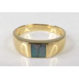 A 14 ct gold and opal set gent's signet ring 5.7g size y/z.