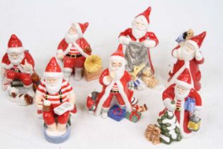 Seven various Royal Copenhagen figures from the Annual Santa Limited Edition Collection, various