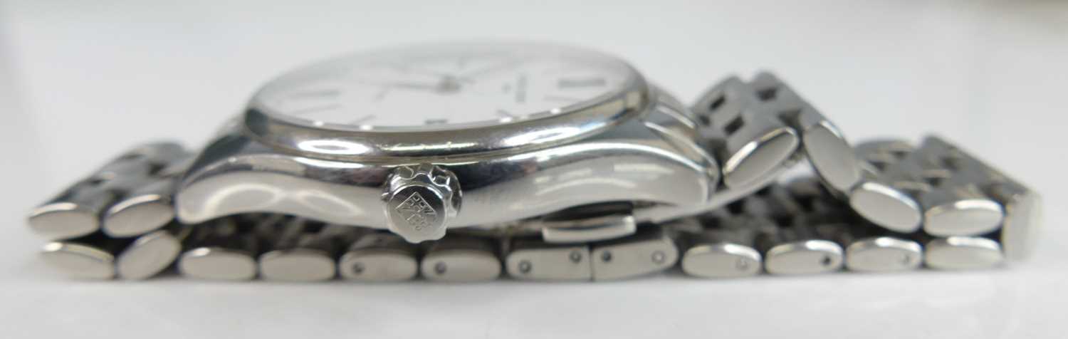 Frederique Constant of Geneve - a gent's steel cased automatic wristwatch, having a signed white - Image 4 of 6