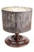 A Victorian Zoetrope, with various illustrations upon a baluster stem and turned base, height 35cm