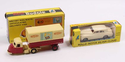 A Budgie boxed diecast group to include a No. 102 Rolls Royce Silver Cloud finished in cream,