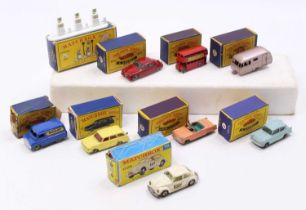 One tray containing a quantity of mixed issue Matchbox 1/75 series and accessory packs to include