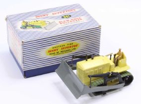 Dinky Toys No. 961 Blaw-knox Bulldozer, comprising of lemon yellow body with green tracks and grey