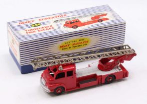 A Dinky Toys No. 956 turntable fire escape comprising red body with silver ladder and red
