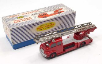 Dinky Toys No. 956 Turntable Fire Escape Engine, comprising red body with red hubs, with original