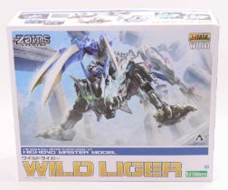 Takara Tomy, Kotobukiya, Zoids 1/72nd scale plastic kit for a Wild Liger W001, housed in the