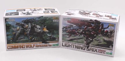 Takara Tomy, Kotobukiya, Zoids 1/72nd scale plastic kit group, 2 examples comprising EZ-035