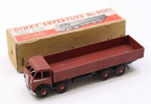 Dinky Toys No. 501 Foden diesel 8-wheel wagon comprising of first type cab finished in brown and