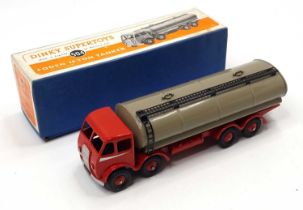 Dinky Toys No. 504 Foden 14-ton Tanker - 1st type, comprising red cab, chassis and ridged hubs
