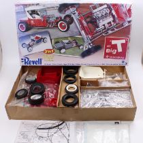 A Revell No. 2617 1/8 scale three in one build kit for the Big "T" racing car housed in the original