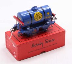 Hornby Colas tank wagon No.33, blue. Totally repainted to a very high standard by JHM in 1980. No.9.