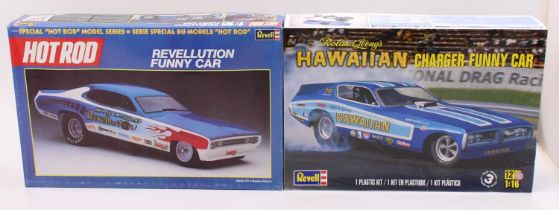 Revell 1/16th scale Hot Rod model kits, 2 examples comprising Roland Leong's Hawaiian Dodge