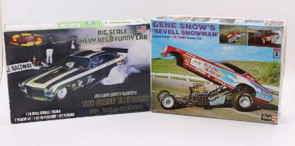 A Revell 1/16th scale model kit No. H1481 of Gene Snow's 'Revell Snowman' Funny Car, the model is