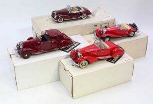 Four various boxed Franklin Mint and Danbury Mint 1/24 scale diecast vehicles to include a 1957