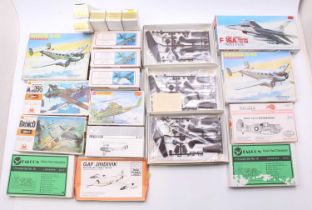 A collection of 22 various boxed model kits all aviation related to include Hales, Arba Products